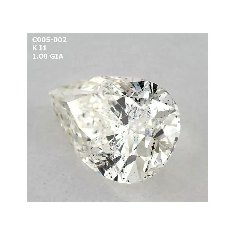 1.03 Carat Pear Loose Diamond, J, I1, Ideal, GIA Certified