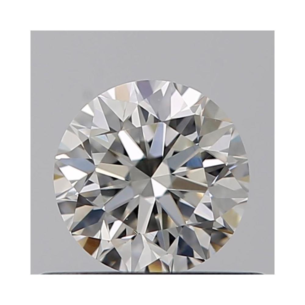 0.45 Carat Round Loose Diamond, H, VVS2, Very Good, GIA Certified | Thumbnail