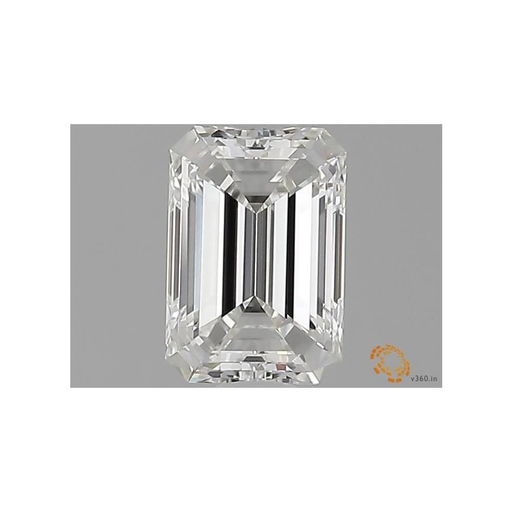 1.00 Carat Emerald Loose Diamond, H, VVS2, Super Ideal, GIA Certified | Thumbnail
