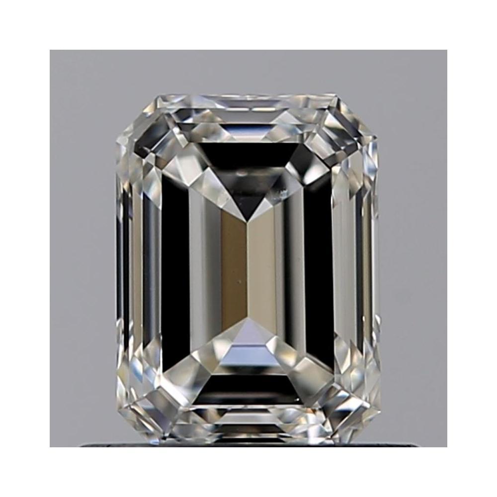 0.63 Carat Emerald Loose Diamond, H, VVS1, Super Ideal, GIA Certified