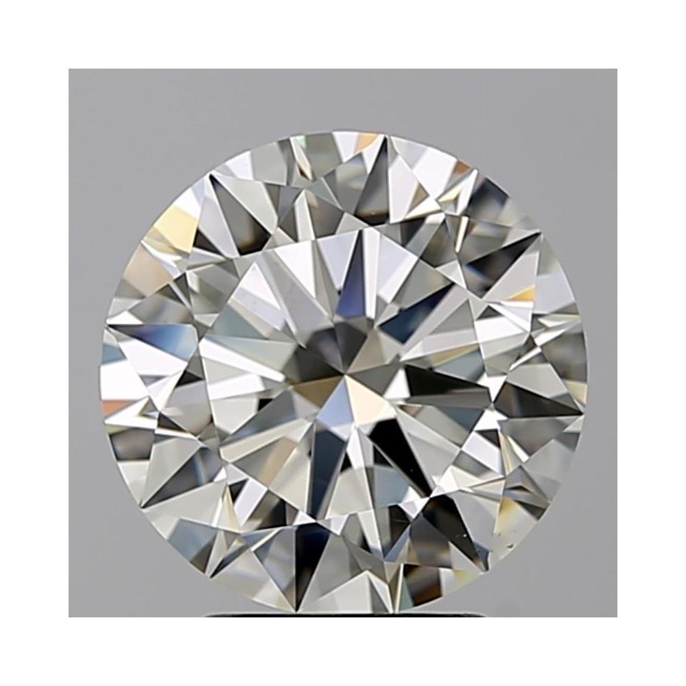 3.01 Carat Round Loose Diamond, J, VS1, Ideal, GIA Certified