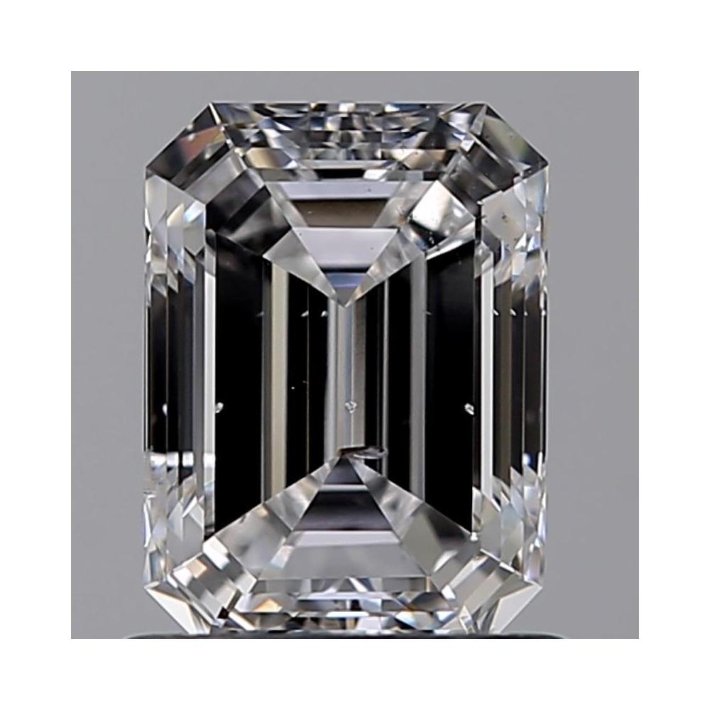 1.00 Carat Emerald Loose Diamond, D, SI2, Ideal, GIA Certified | Thumbnail