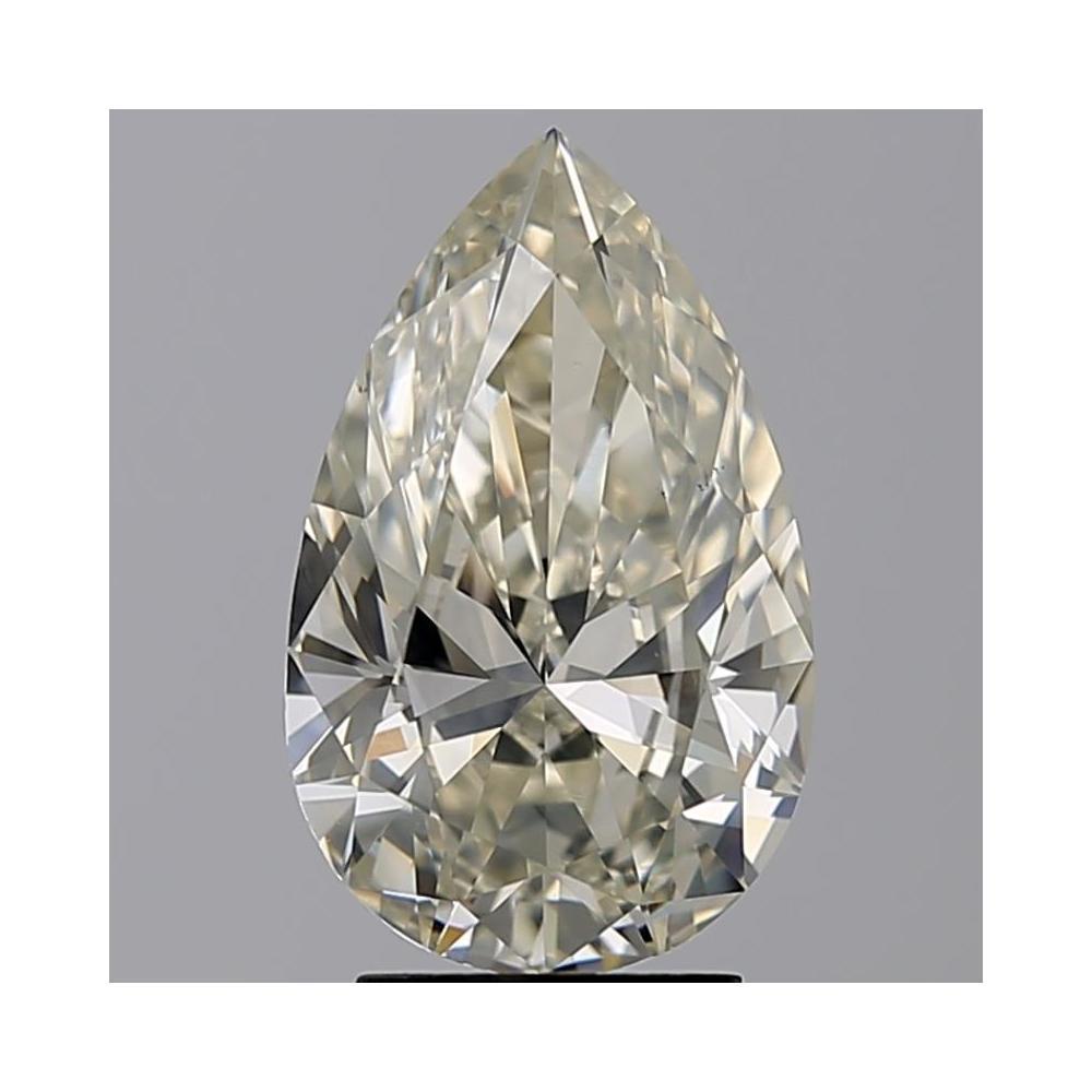 3.08 Carat Pear Loose Diamond, L, SI2, Super Ideal, GIA Certified