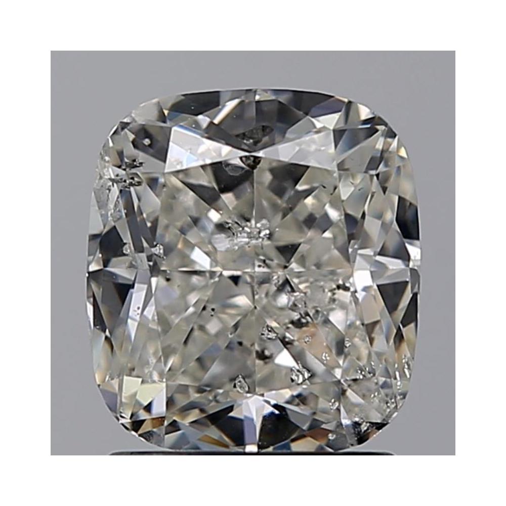 1.61 Carat Cushion Loose Diamond, F, SI2, Ideal, HRD Certified