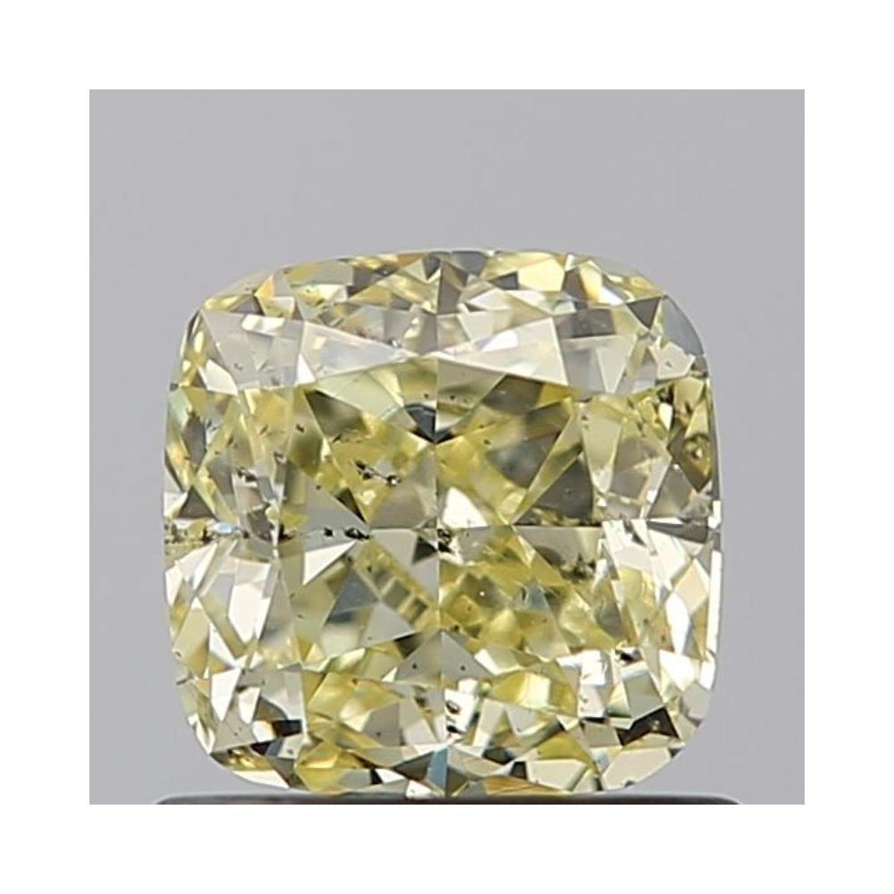 0.80 Carat Cushion Loose Diamond, fancy yellow, SI2, Excellent, GIA Certified | Thumbnail