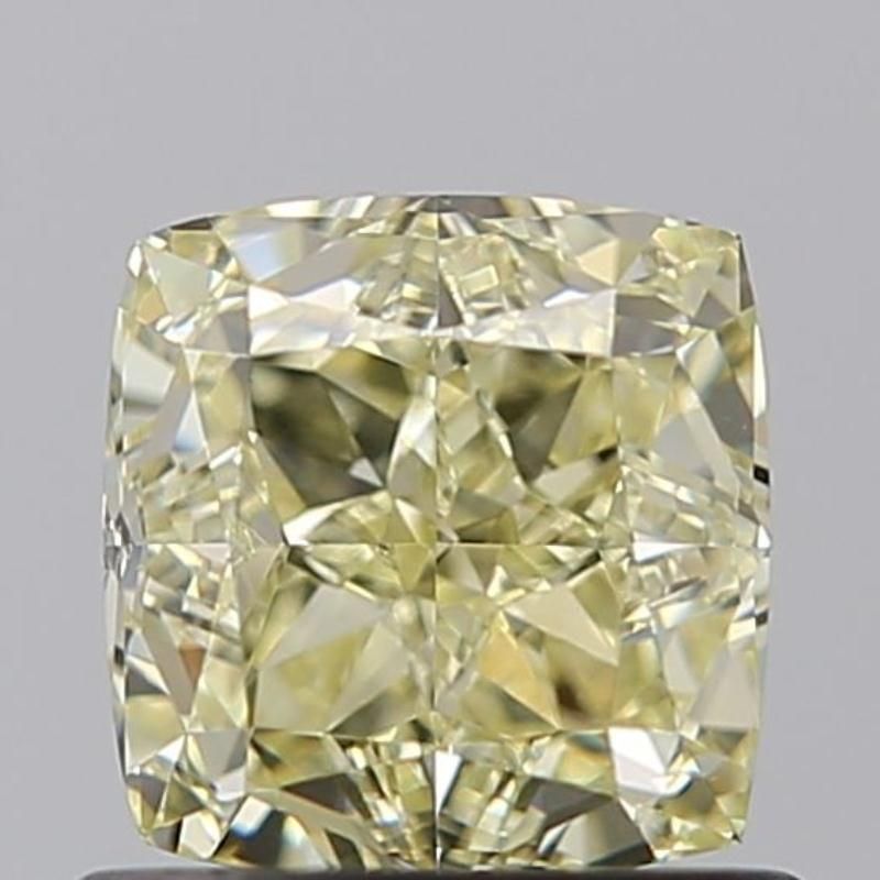 0.86 Carat Cushion Loose Diamond, fancy light yellow, VS1, Excellent, GIA Certified