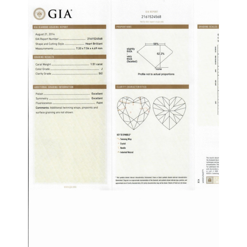 1.51 Carat Heart Loose Diamond, J, SI2, Super Ideal, GIA Certified | Thumbnail