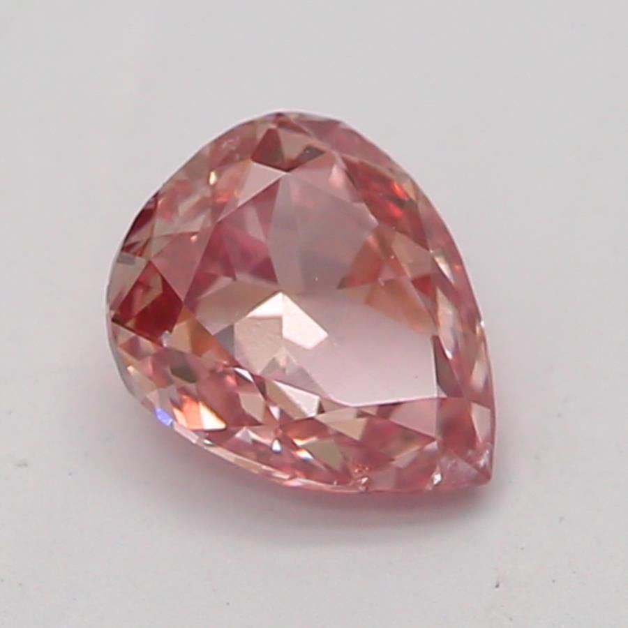 0.25 Carat Pear Loose Diamond, Fancy Brownish Orangy Pink, SI2, Excellent, GIA Certified