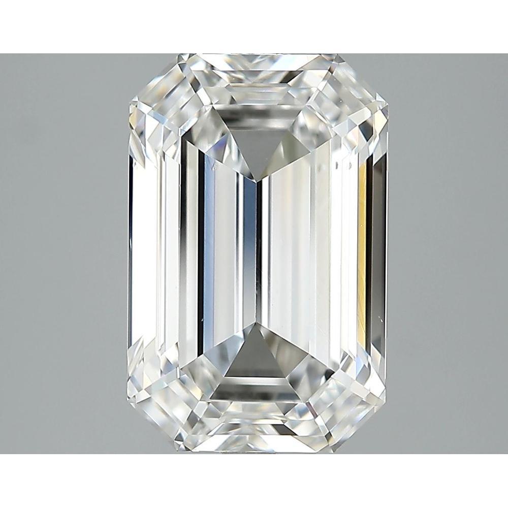 5.02 Carat Emerald Loose Diamond, F, VS2, Super Ideal, GIA Certified | Thumbnail