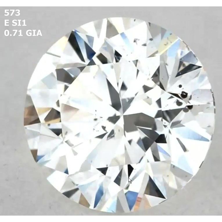 0.71 Carat Round Loose Diamond, E, SI1, Super Ideal, GIA Certified | Thumbnail