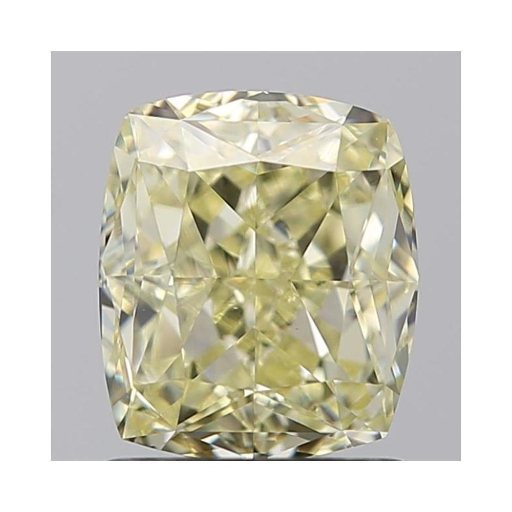 1.51 Carat Cushion Loose Diamond, fancy light yellow natural even, VS1, Excellent, GIA Certified | Thumbnail