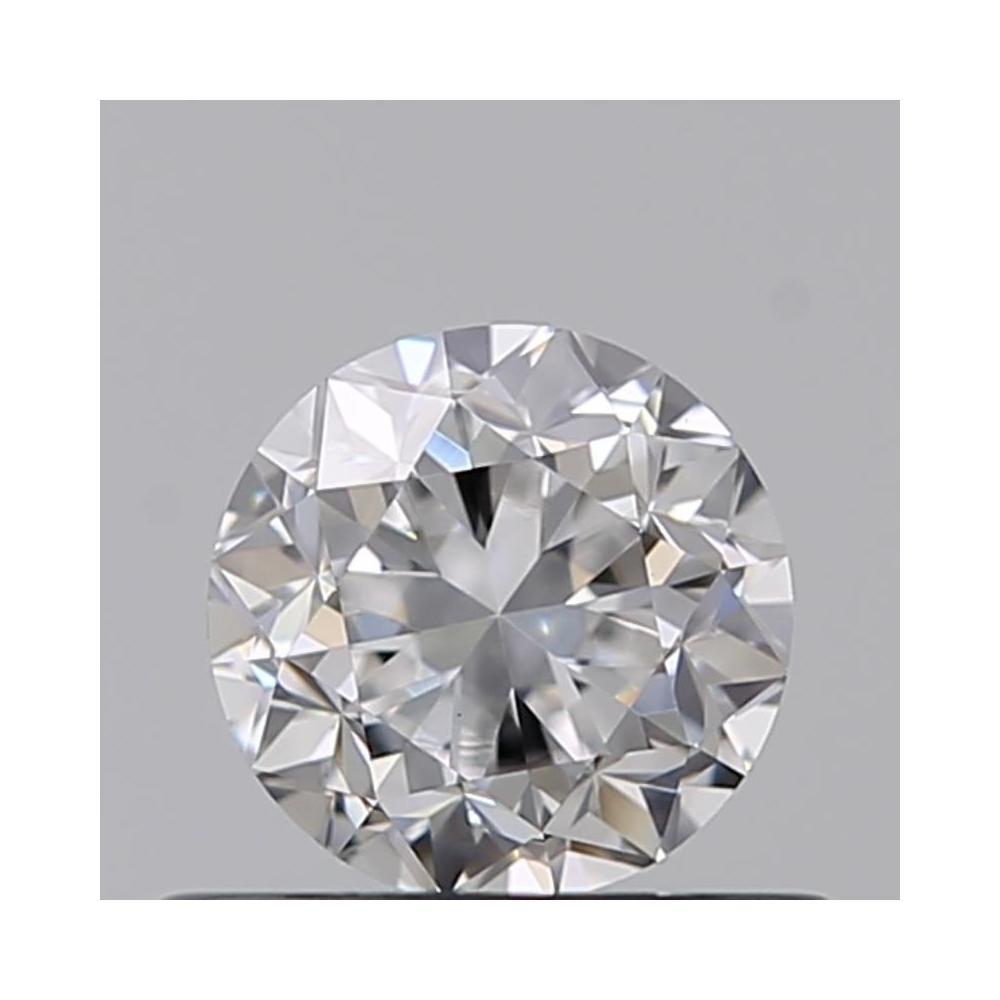 0.51 Carat Round Loose Diamond, D, VVS2, Good, GIA Certified