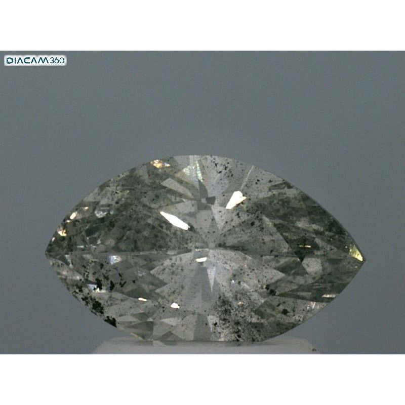 1.13 Carat Marquise Loose Diamond, Fancy Light Gray, I2, Excellent, GIA Certified