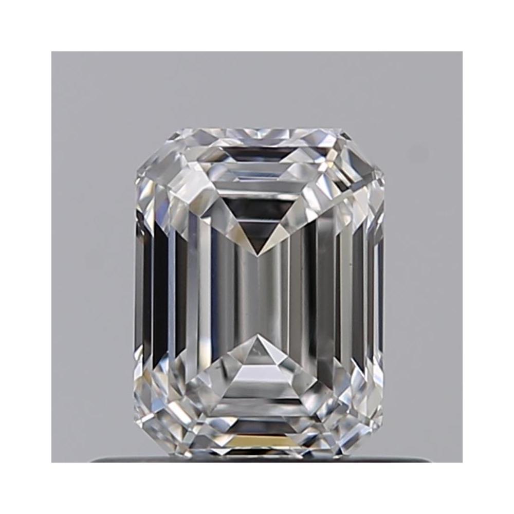 0.56 Carat Emerald Loose Diamond, D, VVS2, Ideal, GIA Certified | Thumbnail