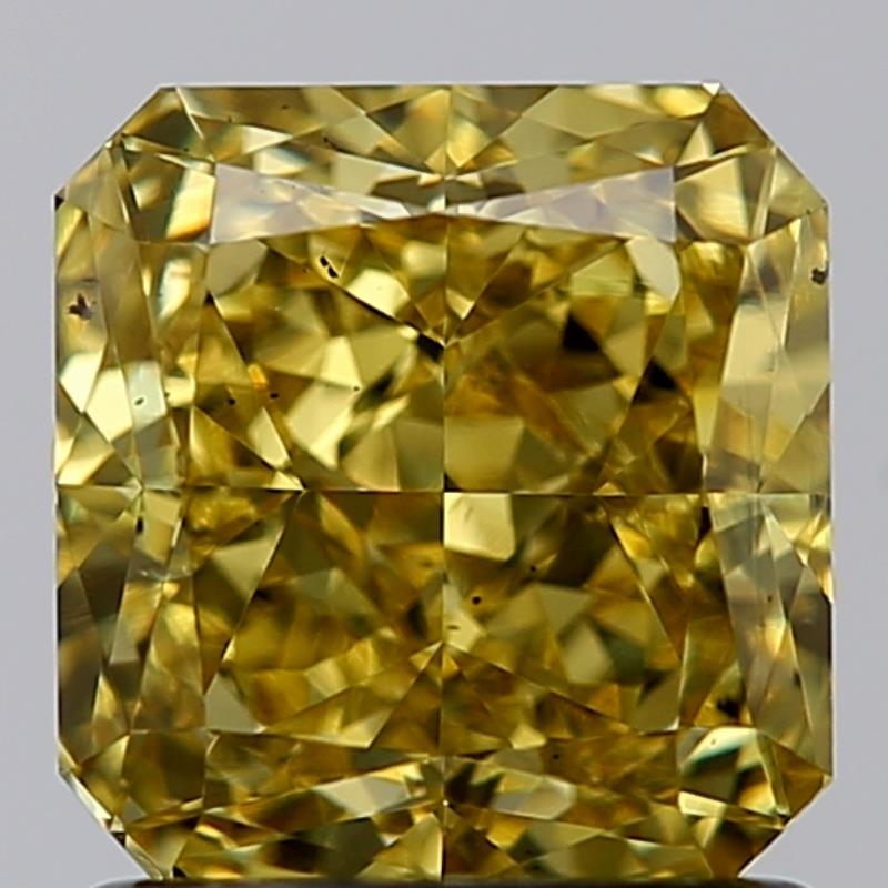 1.35 Carat Radiant Loose Diamond, fancy deep brown yellow natural even, VS2, Ideal, GIA Certified