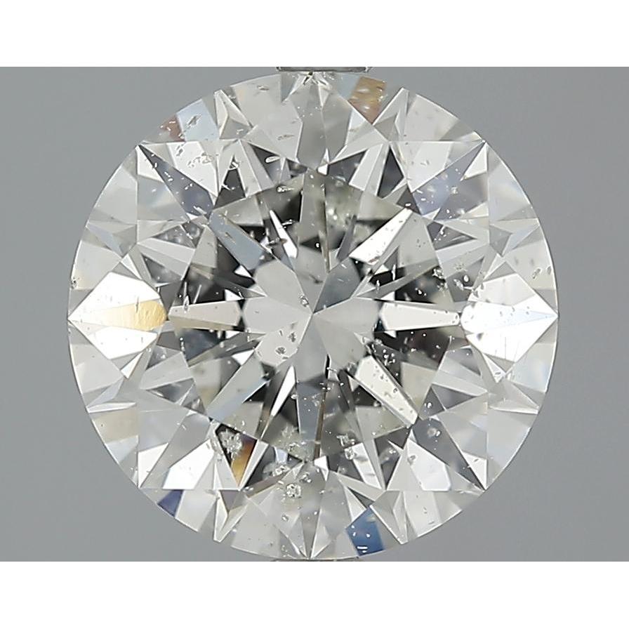 3.14 Carat Round Loose Diamond, H, SI2, Ideal, IGI Certified