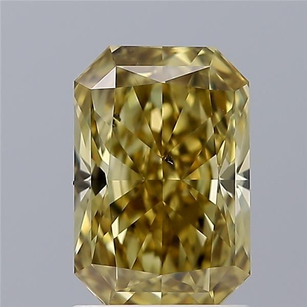 1.33 Carat Radiant Loose Diamond, Fancy Deep Brownish Yellow, SI1, Ideal, GIA Certified | Thumbnail