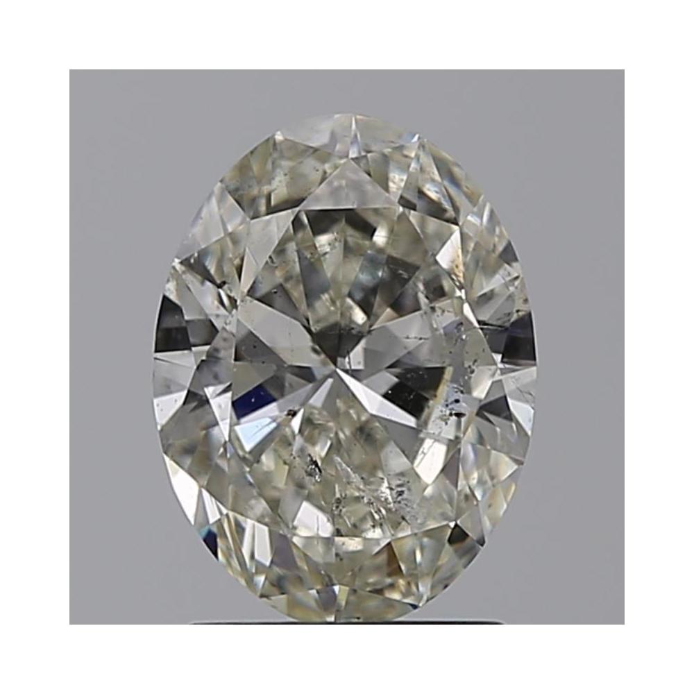 1.50 Carat Oval Loose Diamond, J, I1, Ideal, GIA Certified