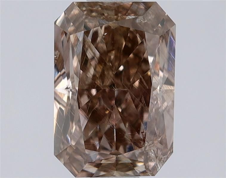 1.01 Carat Radiant Loose Diamond, Fancy Dark Orange-Brown, I1, Very Good, GIA Certified