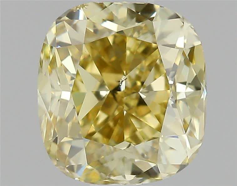 0.90 Carat Cushion Loose Diamond, Fancy Brownish Yellow, SI1, Very Good, GIA Certified