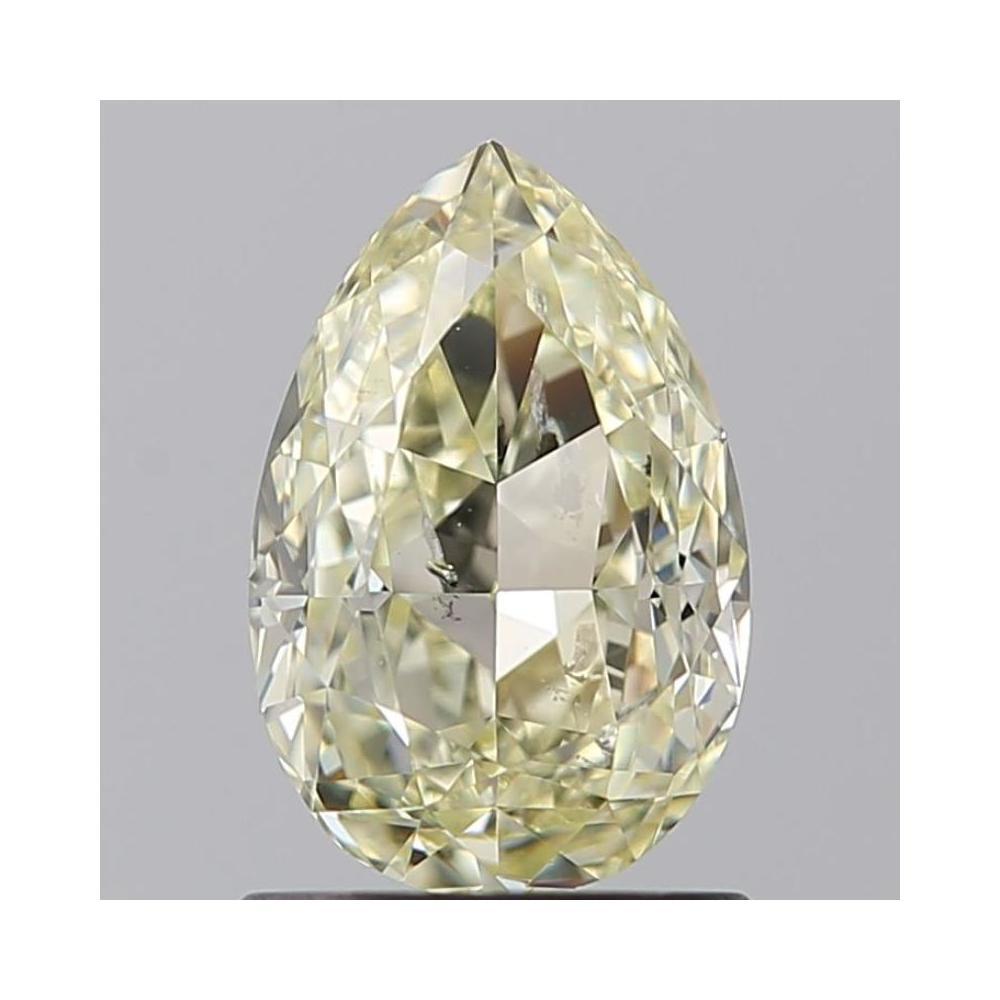1.05 Carat Pear Loose Diamond, fancy light yellow, I1, Ideal, GIA Certified