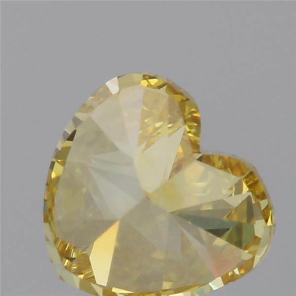 0.43 Carat Heart Loose Diamond, Fancy Deep Yellow, VS1, Ideal, GIA Certified | Thumbnail