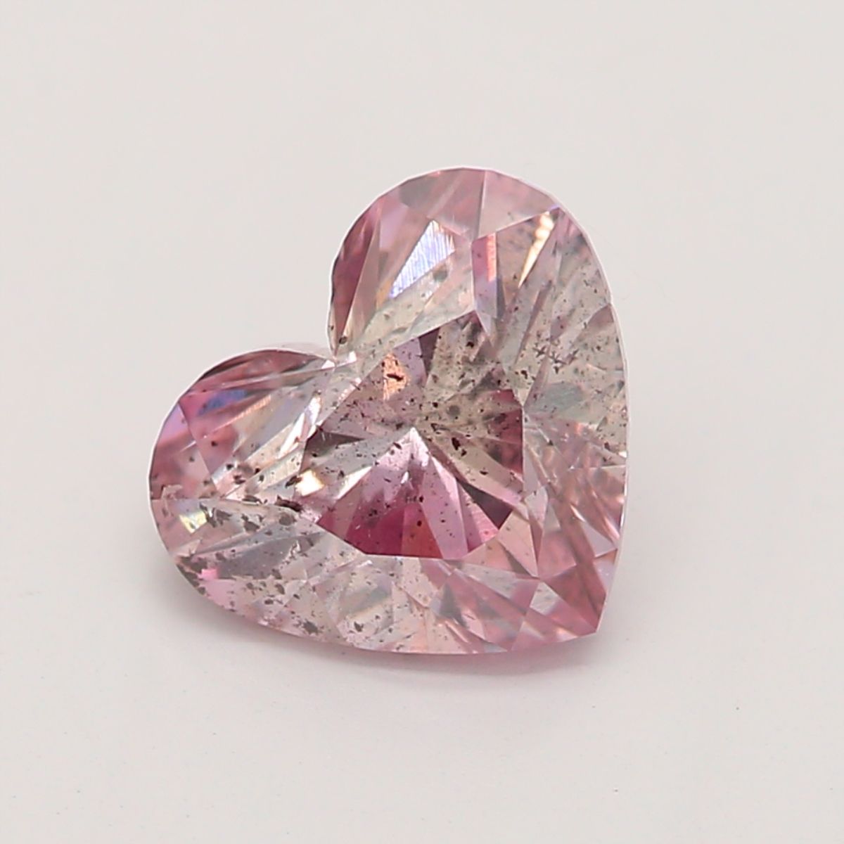 0.70 Carat Heart Loose Diamond, Fancy Brown-Pink, I2, Excellent, GIA Certified | Thumbnail