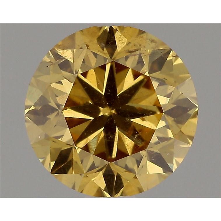 1.01 Carat Round Loose Diamond, Fancy Brown-Yellow, I1, Very Good, GIA Certified | Thumbnail