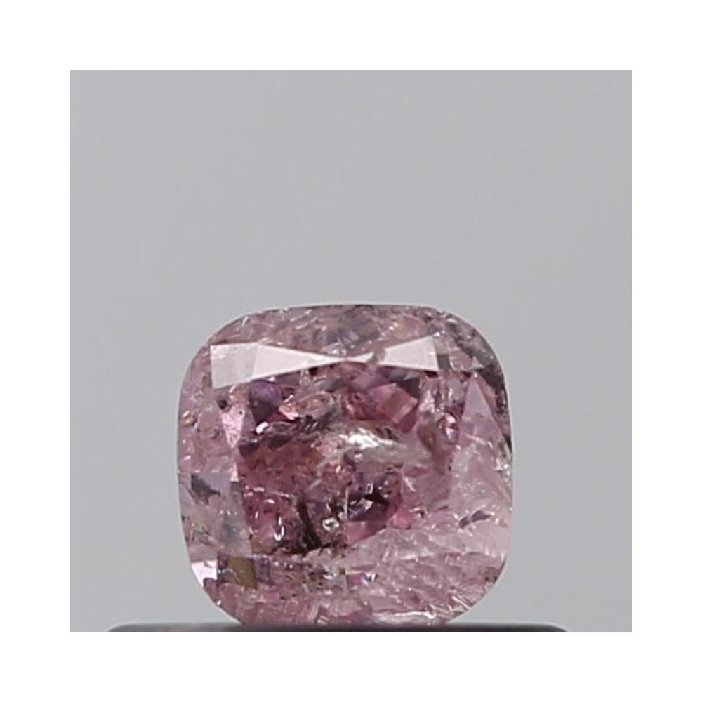 0.43 Carat Cushion Loose Diamond, fancy purple pink, I3, Very Good, GIA Certified