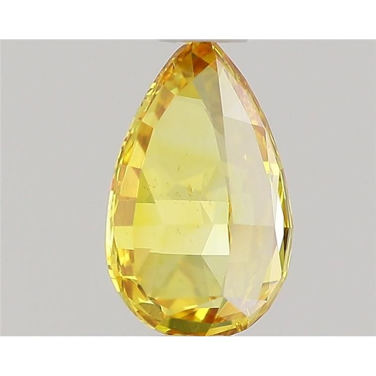 0.32 Carat Pear Loose Diamond, Fancy Vivid Orangy Yellow, SI1, Super Ideal, GIA Certified | Thumbnail