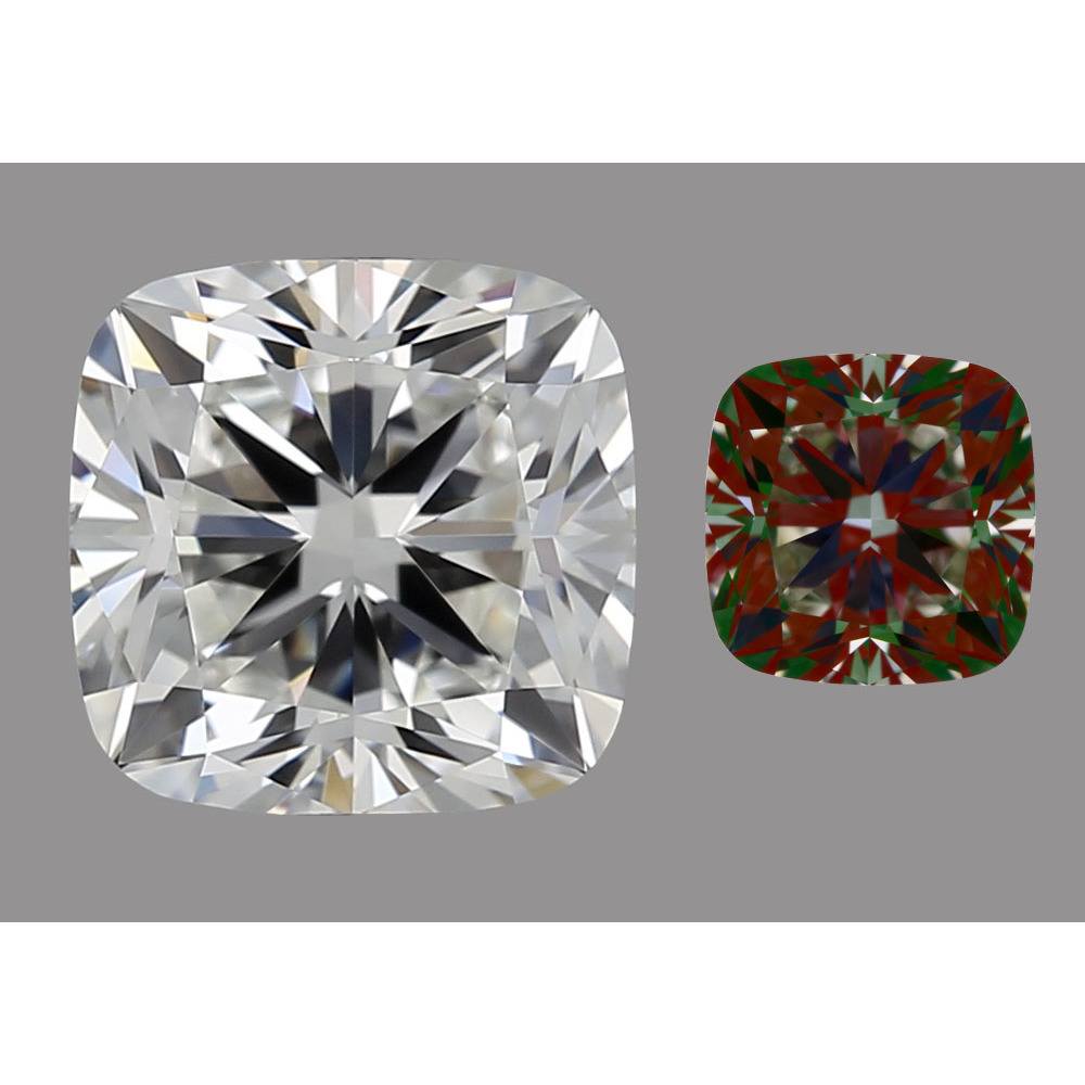 1.06 Carat Cushion Loose Diamond, H, VVS2, Ideal, GIA Certified
