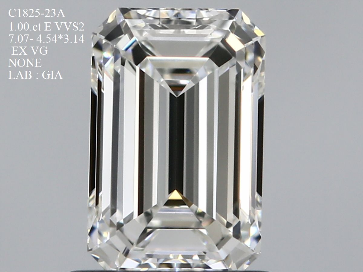 1.00 Carat Emerald Loose Diamond, E, VVS2, Ideal, GIA Certified