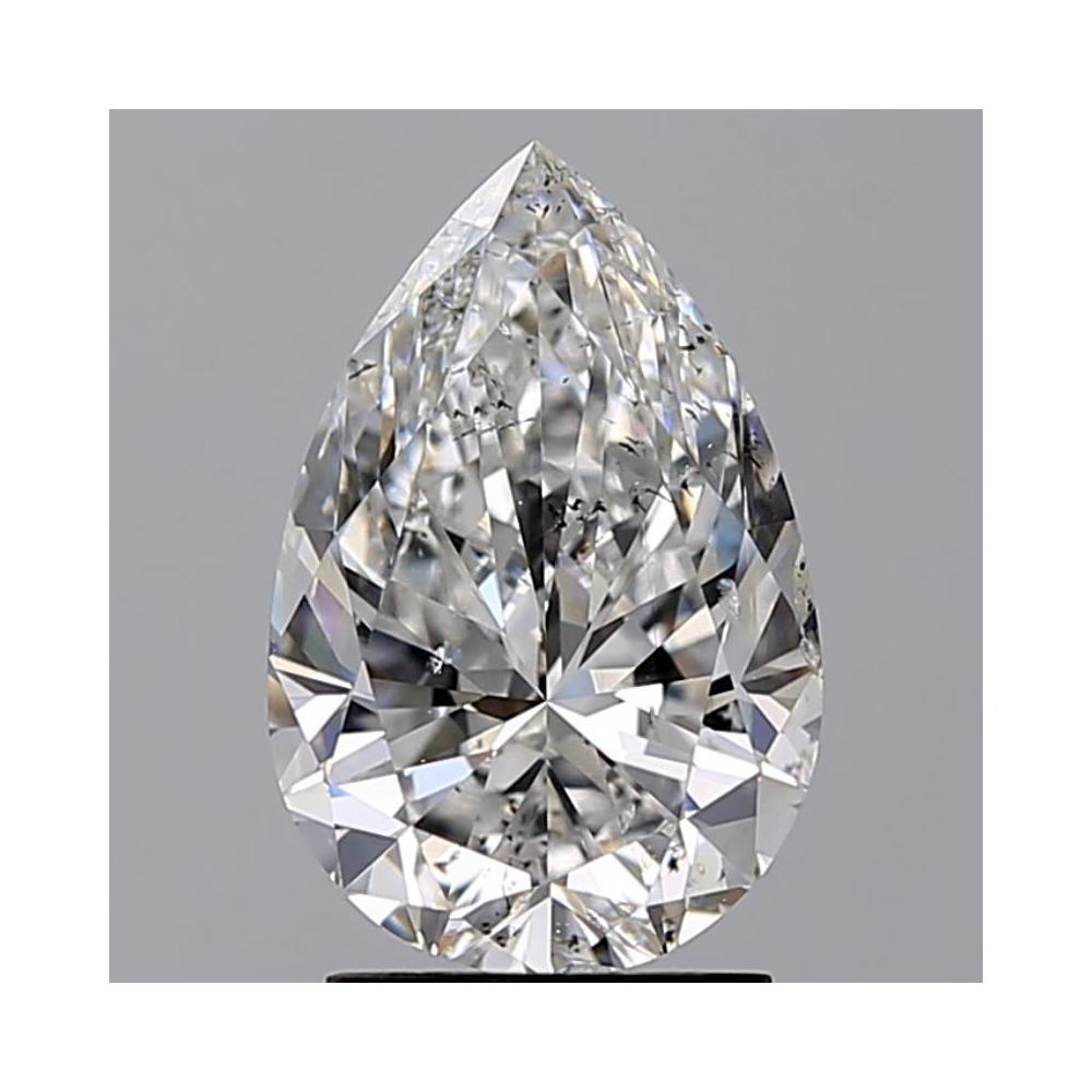 2.50 Carat Pear Loose Diamond, D, SI2, Ideal, GIA Certified | Thumbnail
