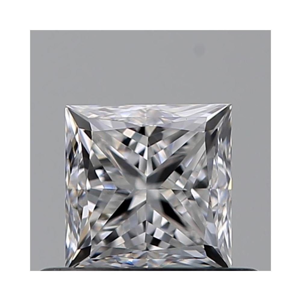 0.50 Carat Princess Loose Diamond, D, VVS2, Very Good, GIA Certified | Thumbnail