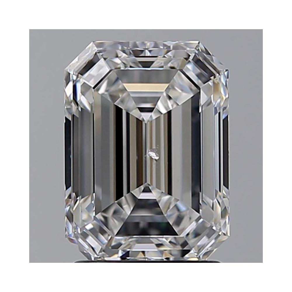 2.01 Carat Emerald Loose Diamond, E, SI2, Super Ideal, GIA Certified | Thumbnail