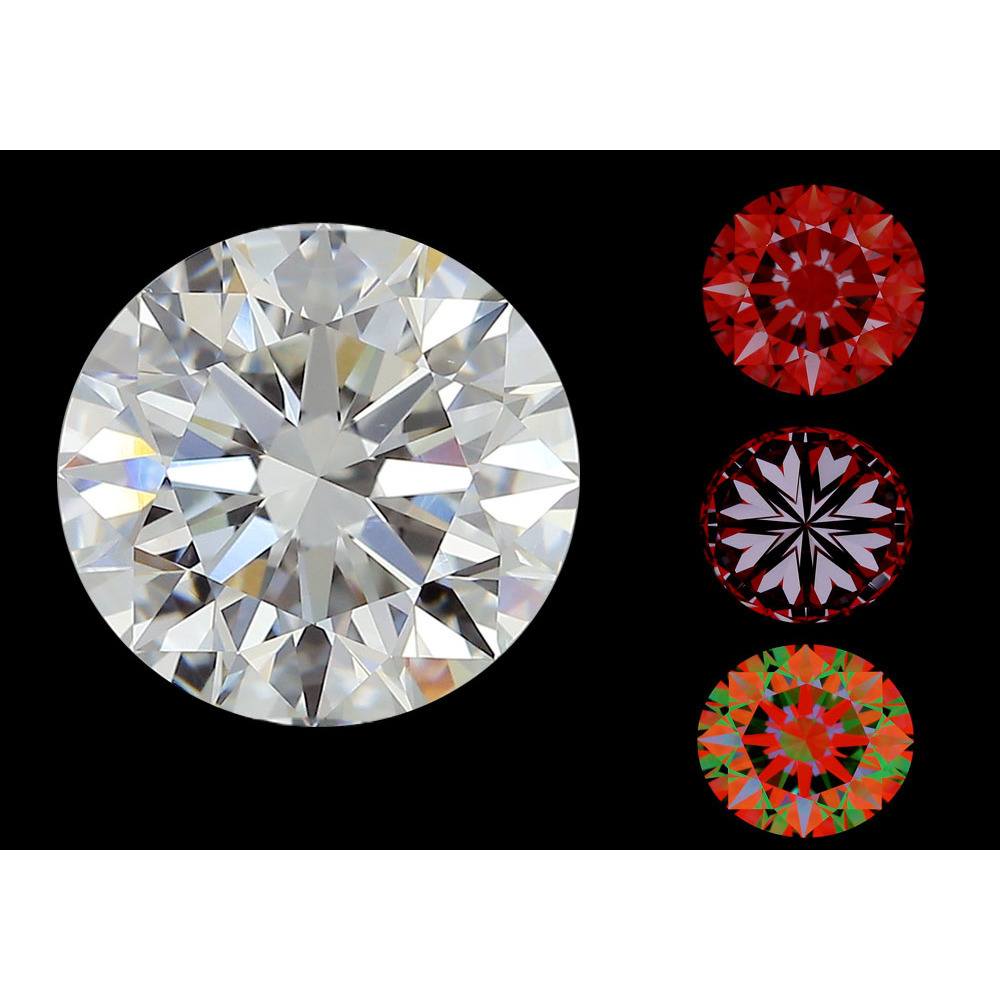 2.20 Carat Round Loose Diamond, H, VS1, Super Ideal, GIA Certified