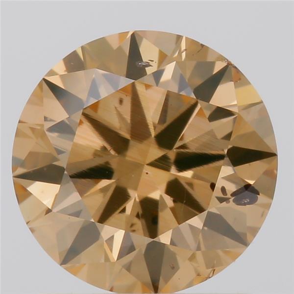 1.15 Carat Round Loose Diamond, Fancy Yellow-Brown, SI2, Excellent, GIA Certified