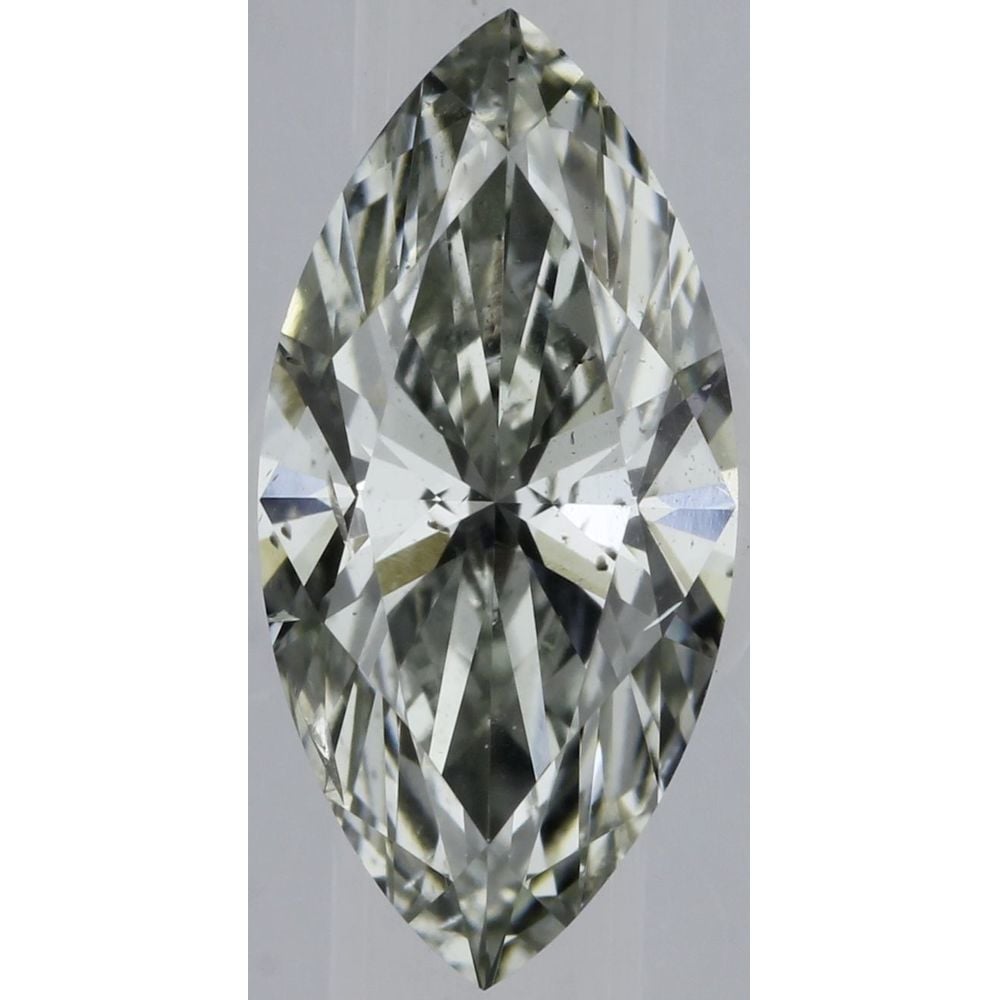 0.47 Carat Marquise Loose Diamond, Fancy Light Grayish Yellowish Green, SI2, Super Ideal, GIA Certified | Thumbnail