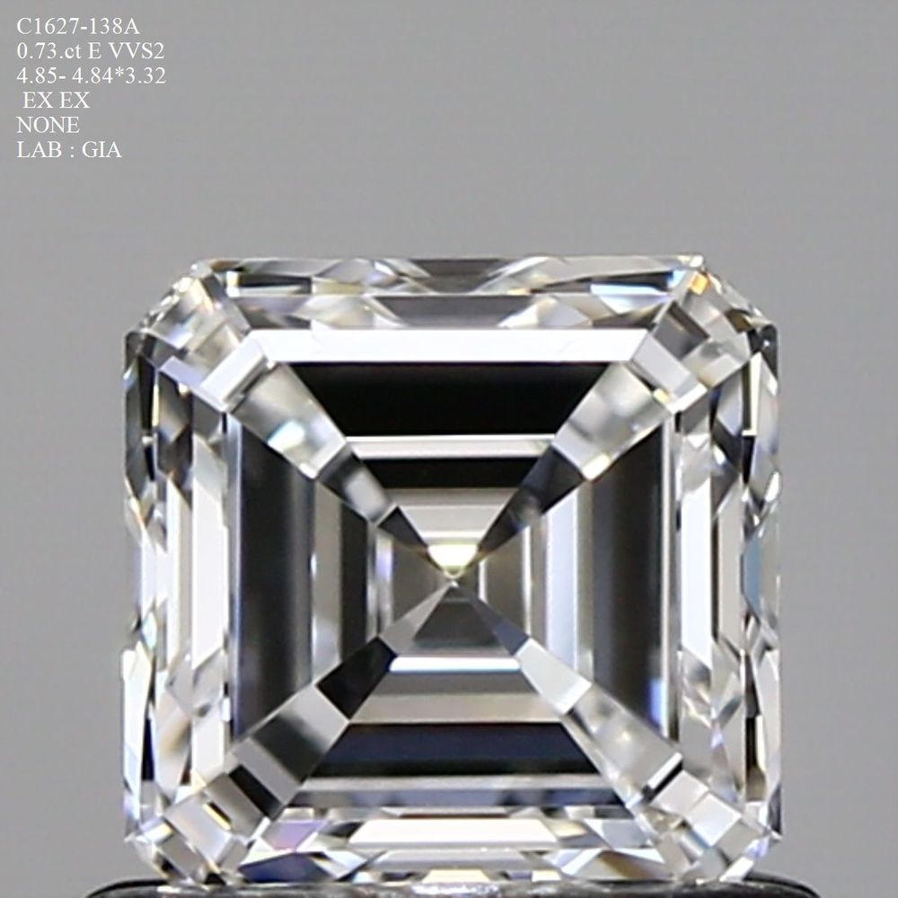 0.73 Carat Asscher Loose Diamond, E, VVS2, Super Ideal, GIA Certified | Thumbnail