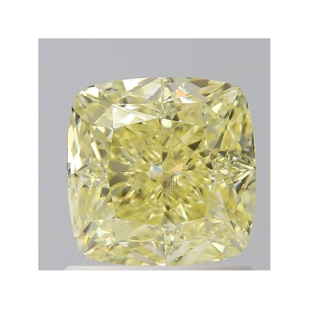 1.21 Carat Cushion Loose Diamond, FCY, SI2, Ideal, GIA Certified