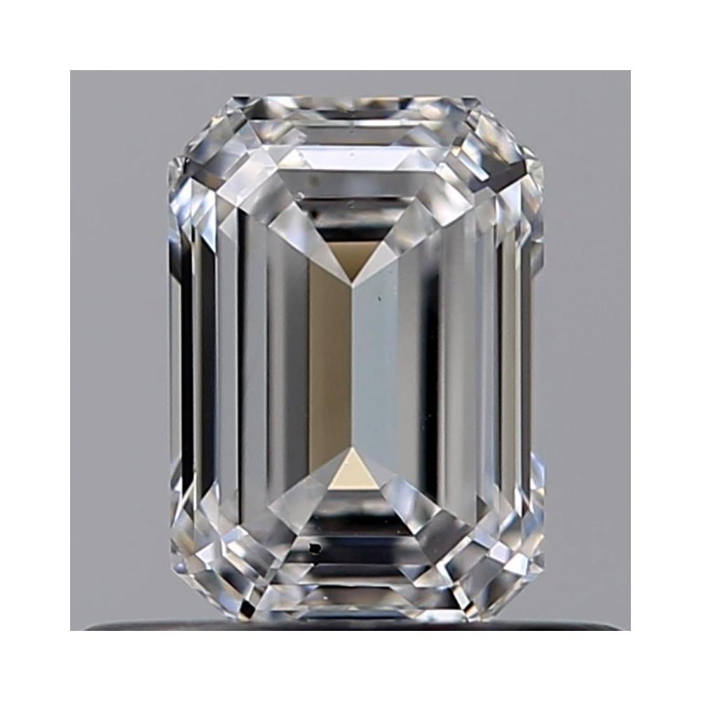 0.52 Carat Emerald Loose Diamond, D, VS2, Ideal, GIA Certified | Thumbnail