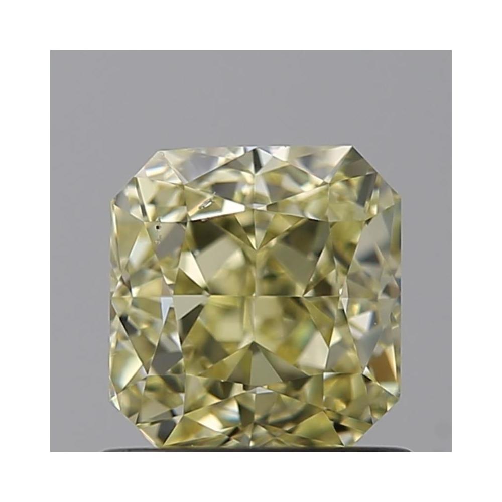 1.01 Carat Radiant Loose Diamond, fancy light yellow natural even, SI1, Good, GIA Certified | Thumbnail
