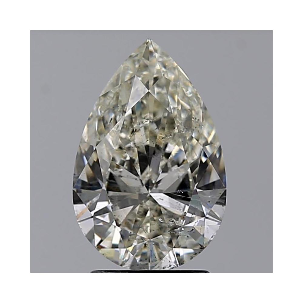 2.01 Carat Pear Loose Diamond, J, SI2, Super Ideal, GIA Certified