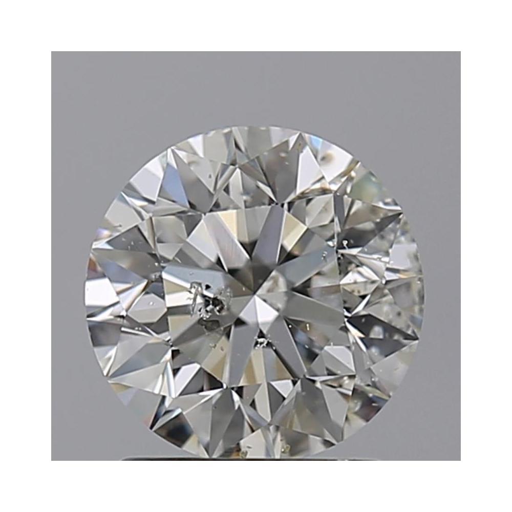 1.35 Carat Round Loose Diamond, J, I1, Ideal, GIA Certified | Thumbnail