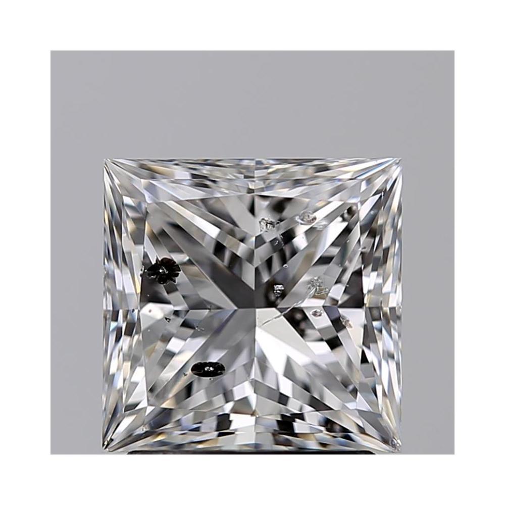 1.76 Carat Princess Loose Diamond, F, I1, Ideal, GIA Certified