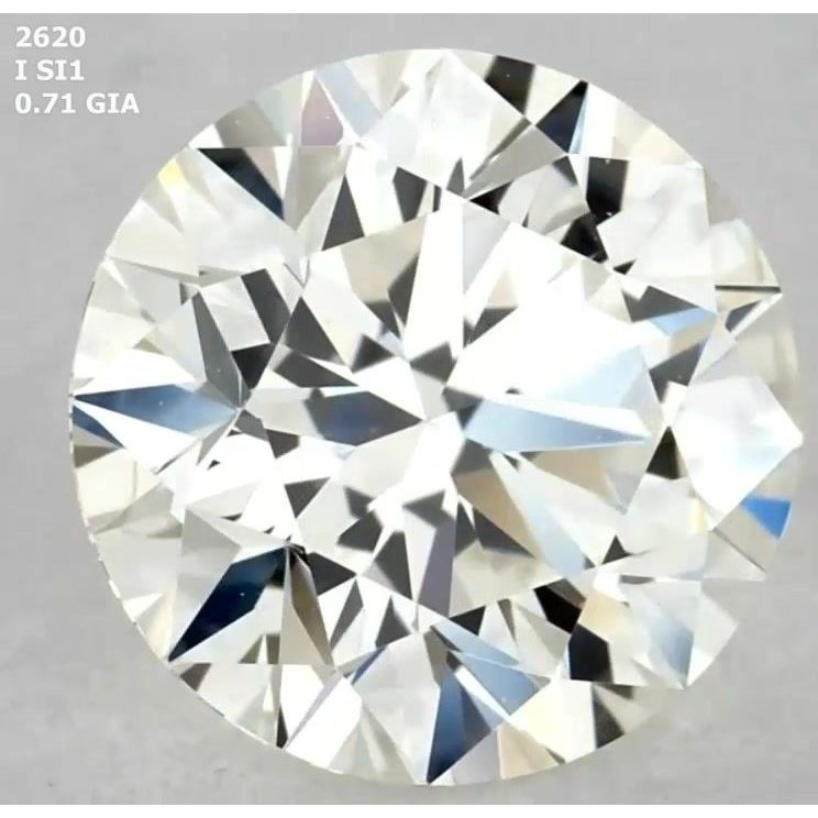 0.71 Carat Round Loose Diamond, I, SI1, Super Ideal, GIA Certified | Thumbnail