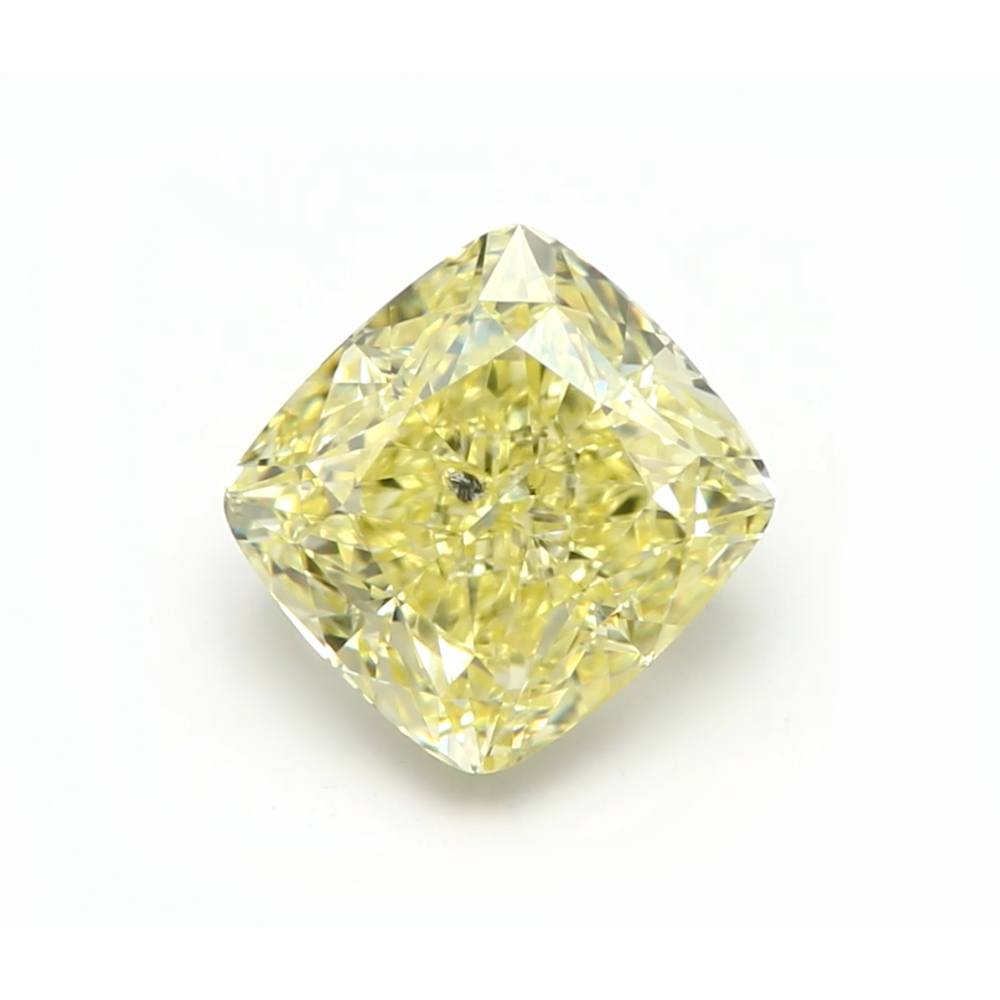 1.37 Carat Cushion Loose Diamond, FCY, SI2, Ideal, GIA Certified | Thumbnail