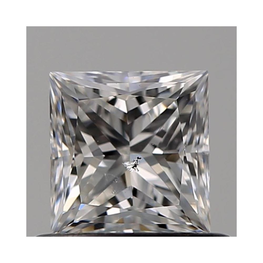 0.60 Carat Princess Loose Diamond, F, SI2, Excellent, GIA Certified | Thumbnail