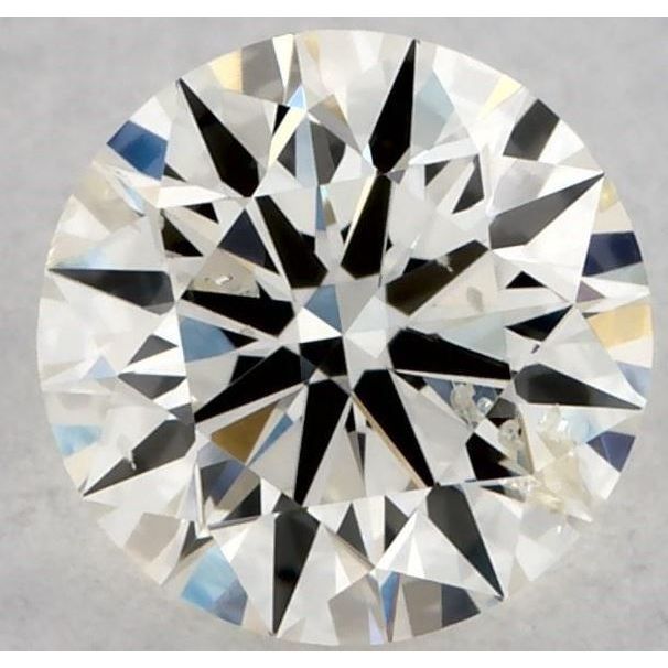 0.33 Carat Round Loose Diamond, J, I1, Super Ideal, GIA Certified