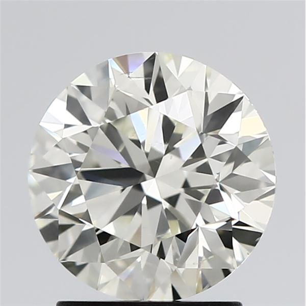 2.01 Carat Round Loose Diamond, K, SI1, Super Ideal, GIA Certified